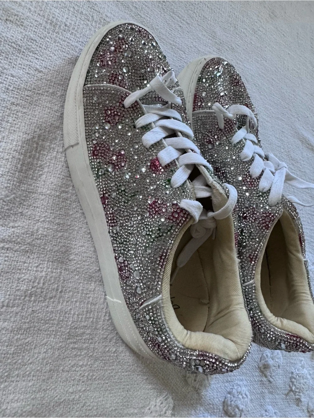 Betsey Johnson x DB Sparkly Crystal Platform Sneakers Size 9